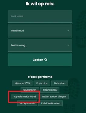 Zoekbalk Hond